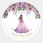 Sticker Quinceañera Purple Lilac (Devant)