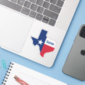 Sticker Quinlan Texas (Ordinateur portable avec iPhone)