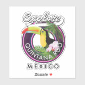 Sticker Quintana Roo holbox plage mexico. (Feuille)