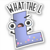 Sticker Quoi L Funny Letter L Pun (Devant)