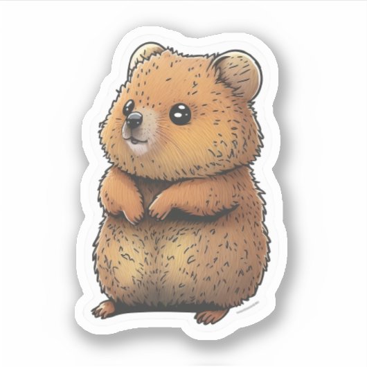 Sticker Quokka mignon (Devant)