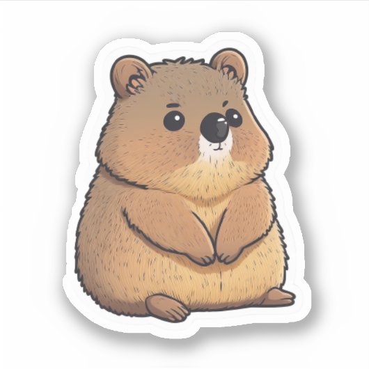 Sticker Quokka mignon (Devant)