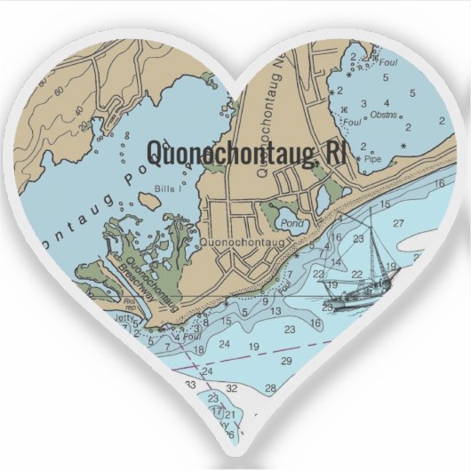 Sticker Quonochontaug Rhode Island (Devant)