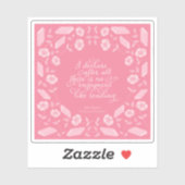 Sticker Quota de Floral Pride & Prejudice Jane Austen Book (Feuille)