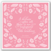 Sticker Quota de Floral Pride & Prejudice Jane Austen Book (Devant)