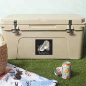 Sticker Quote d'aquarelle Meilleur Papa Ever Wolf & Cub (Glacière)