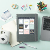 Sticker Quotes Inspirants de l'école d'accueil Blocs Feuil (Couverture iPad)