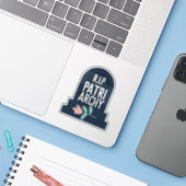 Sticker "R.I.P Patriarchie" Gravestone (Ordinateur portable avec iPhone)