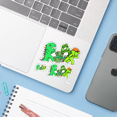 Sticker R-O-A-R Dinosaur Word Art (Ordinateur portable avec iPhone)