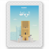 Sticker Rabat Maroc Timbre-Poste Voyage (Devant)