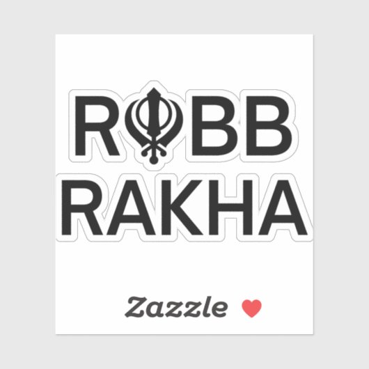 Sticker Rabb Rakha Punjabi Sikh (Feuille)
