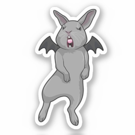 Sticker Rabbit avec aile chauve-souris (Recto)