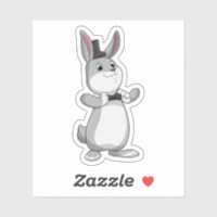 Rabbit avec chapeau et cravate de la ceinture