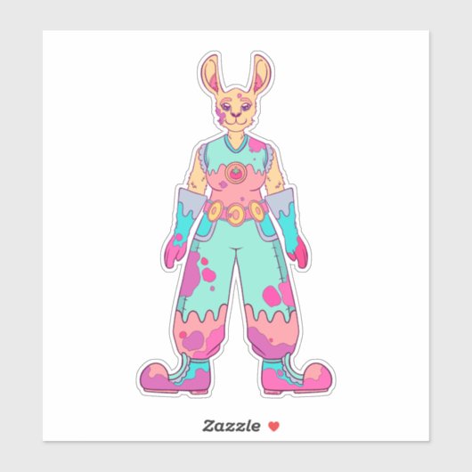 Sticker Rabbit d'été (Feuille)