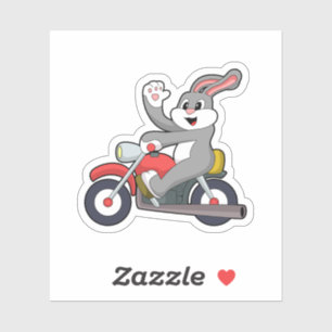 Sticker Rabbit en tant que Biker avec Motorcycle.PNG