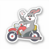 Sticker Rabbit en tant que Biker avec Motorcycle.PNG (Devant)