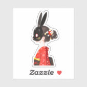 Sticker Rabbit Mask Kimono Girl – Dark Kawaii (Feuille)