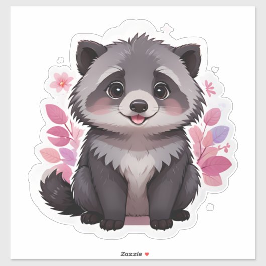 Sticker Raccoon à la farce (Feuille)
