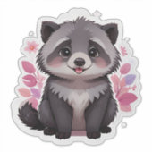 Sticker Raccoon à la farce (Devant)