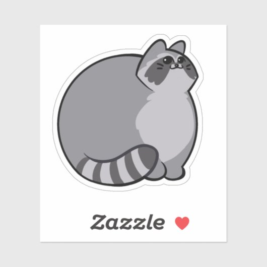 Sticker Raccoon CHONK (Feuille)