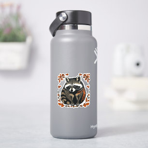 Sticker Raccoon de Whimsical Woodland Animal Folk ou Triba