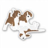 Sticker race de chien beagle (Devant)