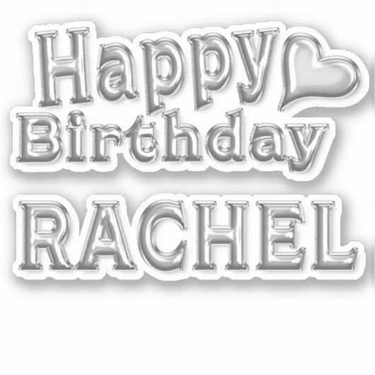 Sticker Rachel Happy Birthday (Devant)