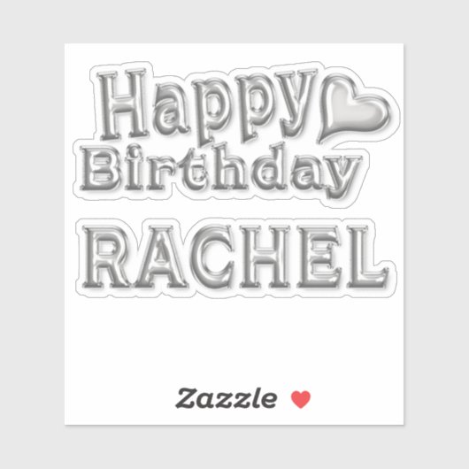Sticker Rachel Happy Birthday (Feuille)