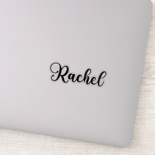 Sticker Rachel Nom - Calligraphie manuscrite (Détail)