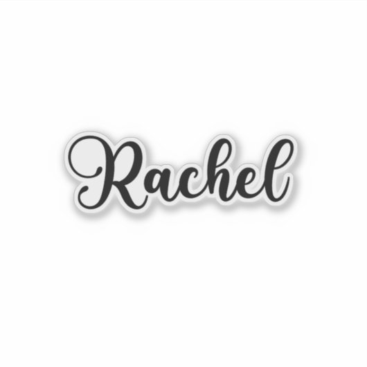 Sticker Rachel Nom - Calligraphie manuscrite (Devant)