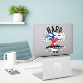 STICKER RACINES HAPA SAMOA HAWAII (Ordinateur portable sur le bureau)