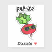 Sticker Rad-ish Funny Vegetable Radish Pun (Feuille)