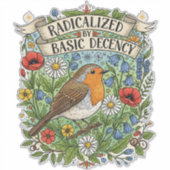 Sticker Radicalisé par l'esthétique de la décence élémenta (Devant)