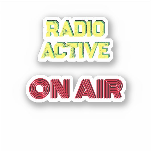 Sticker Radio Actif / En vol (Devant)
