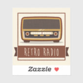 Sticker Radio rétro (Feuille)