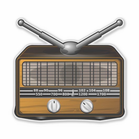 Sticker Radio rétro (Devant)