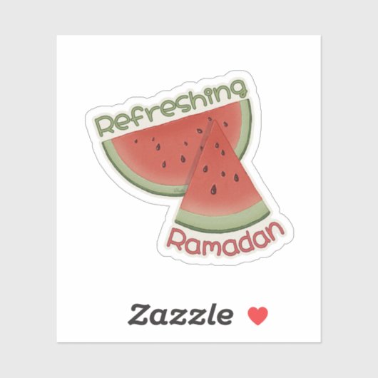 Sticker Rafraîchir la pastèque du Ramadan (Feuille)