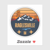 Sticker Raglesville, Indiana (Feuille)