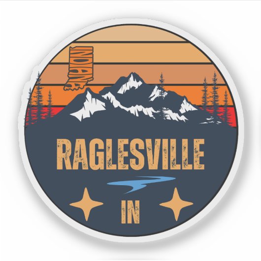 Sticker Raglesville, Indiana (Devant)