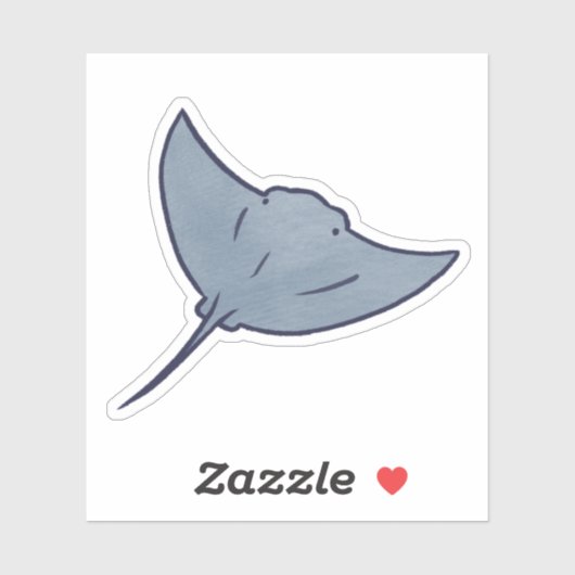 Sticker Raie de mer flap flap chauve-souris (Feuille)