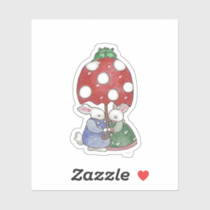 Sticker Rain Bunnies