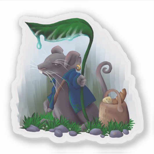 Sticker Rain Mouse |  (Devant)