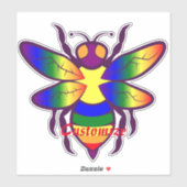 Sticker Rainbow Bee Thunder_Cove (Feuille)