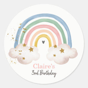 Sticker Rainbow Boho Pastel Rainbow Anniversaire