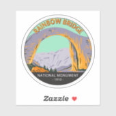 Sticker Rainbow Bridge National Monument Utah Vintage (Feuille)