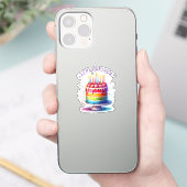 Sticker Rainbow Cake Happy Birthday (Téléphone)