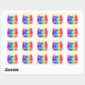 Sticker Rainbow Cat (Feuille)