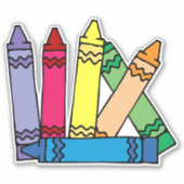 Sticker Rainbow Crayons (Devant)