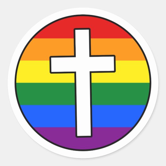 Sticker Rainbow Cross (Devant)