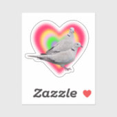 Sticker Rainbow Doves (Feuille)